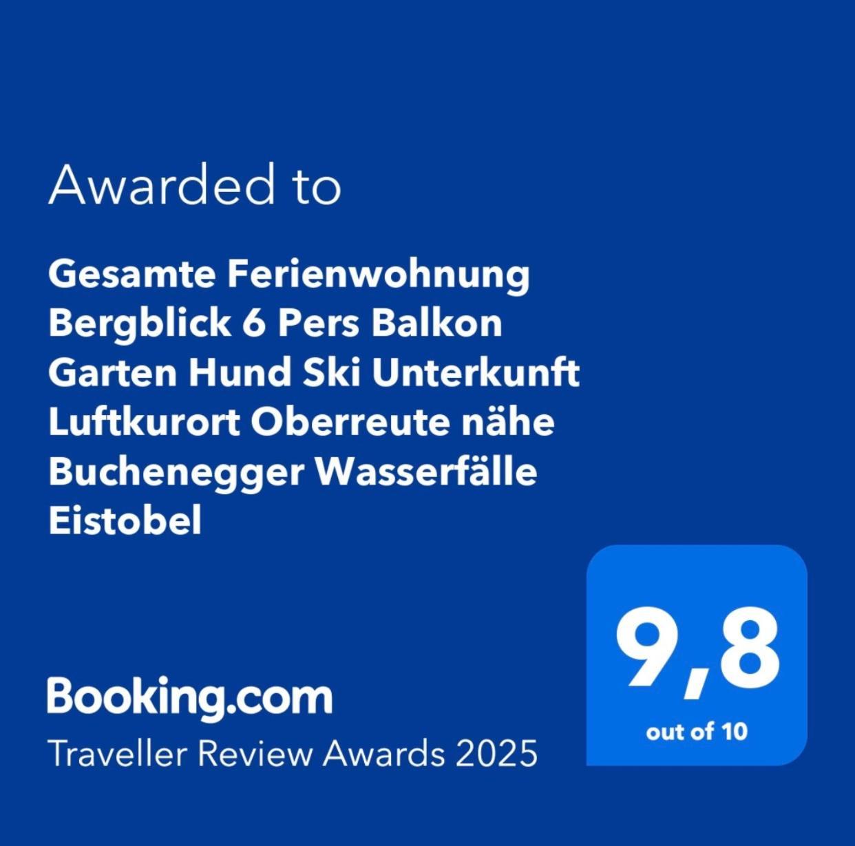Lindners Hideaways - Bergnest Lodge - Bergblick Fewo 6 Pers Balkon Garten Hund Ski Unterkunft Luftkurort Oberreute Naehe Buchenegger Wasserfaelle Eistobel Bodensee المظهر الخارجي الصورة